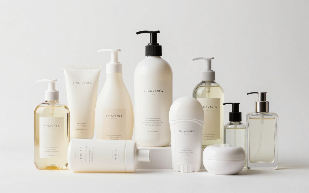 Berbagai produk perawatan tubuh beraroma dalam satu komposisi