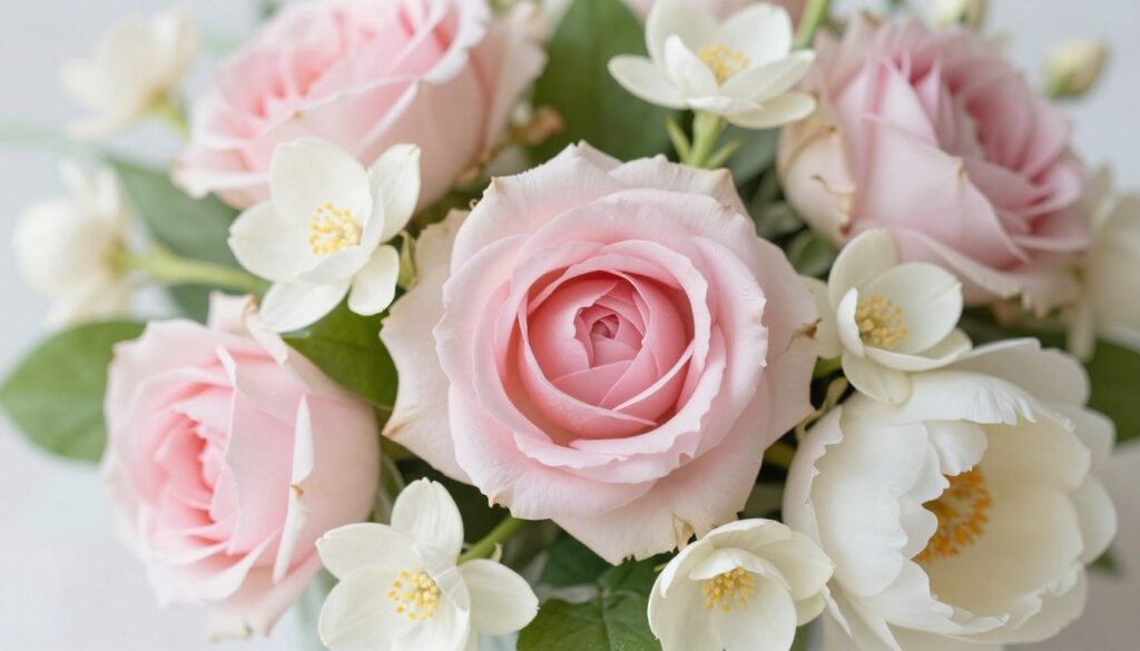 Bunga mawar, melati, dan peony untuk parfum floral