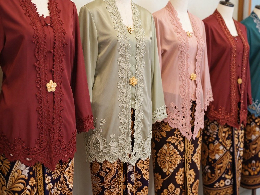 Busana tradisional Lebaran seperti kebaya dan baju koko