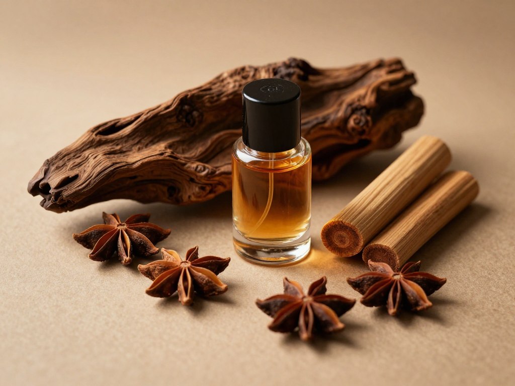 Kayu cendana dan rempah untuk parfum woody oriental