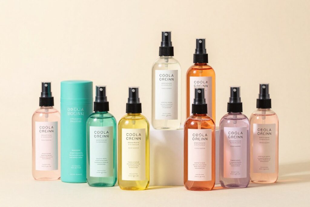 Koleksi body mist dengan berbagai aroma segar