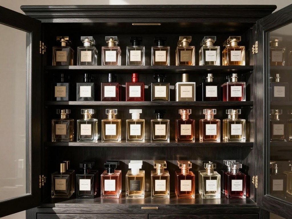 Parfum disimpan dengan benar di tempat sejuk dan gelap