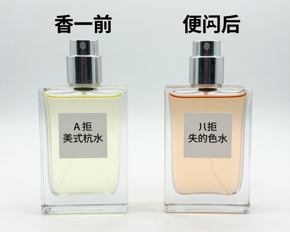 Perbandingan parfum yang masih bagus dan yang sudah rusak